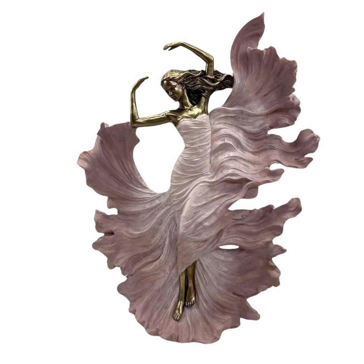 Sculptură - auriu/multicolor, Basics, plastic (32,5/11/26cm)