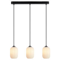 HÄNGELEUCHTE CAVA 72/172/14 cm   - Schwarz/Weiß, Basics, Glas/Metall (72/172/14cm) - Markslöjd