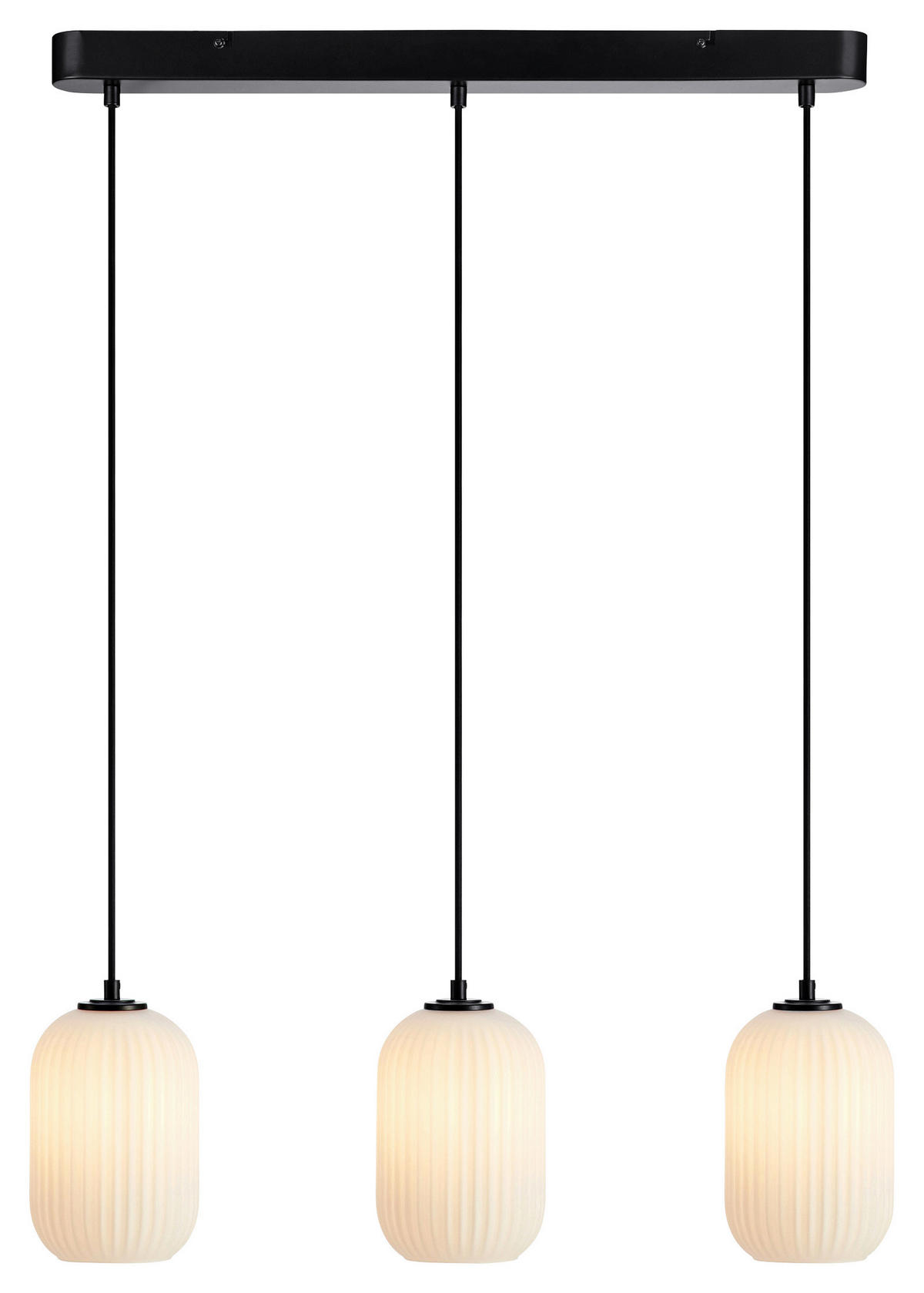 HÄNGELEUCHTE CAVA 72/172/14 cm   - Schwarz/Weiß, Basics, Glas/Metall (72/172/14cm) - Markslöjd