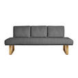 SITZBANK 209/92/78 cm  in Grau  - Eichefarben/Grau, Design, Holz/Textil (209/92/78cm) - Dieter Knoll