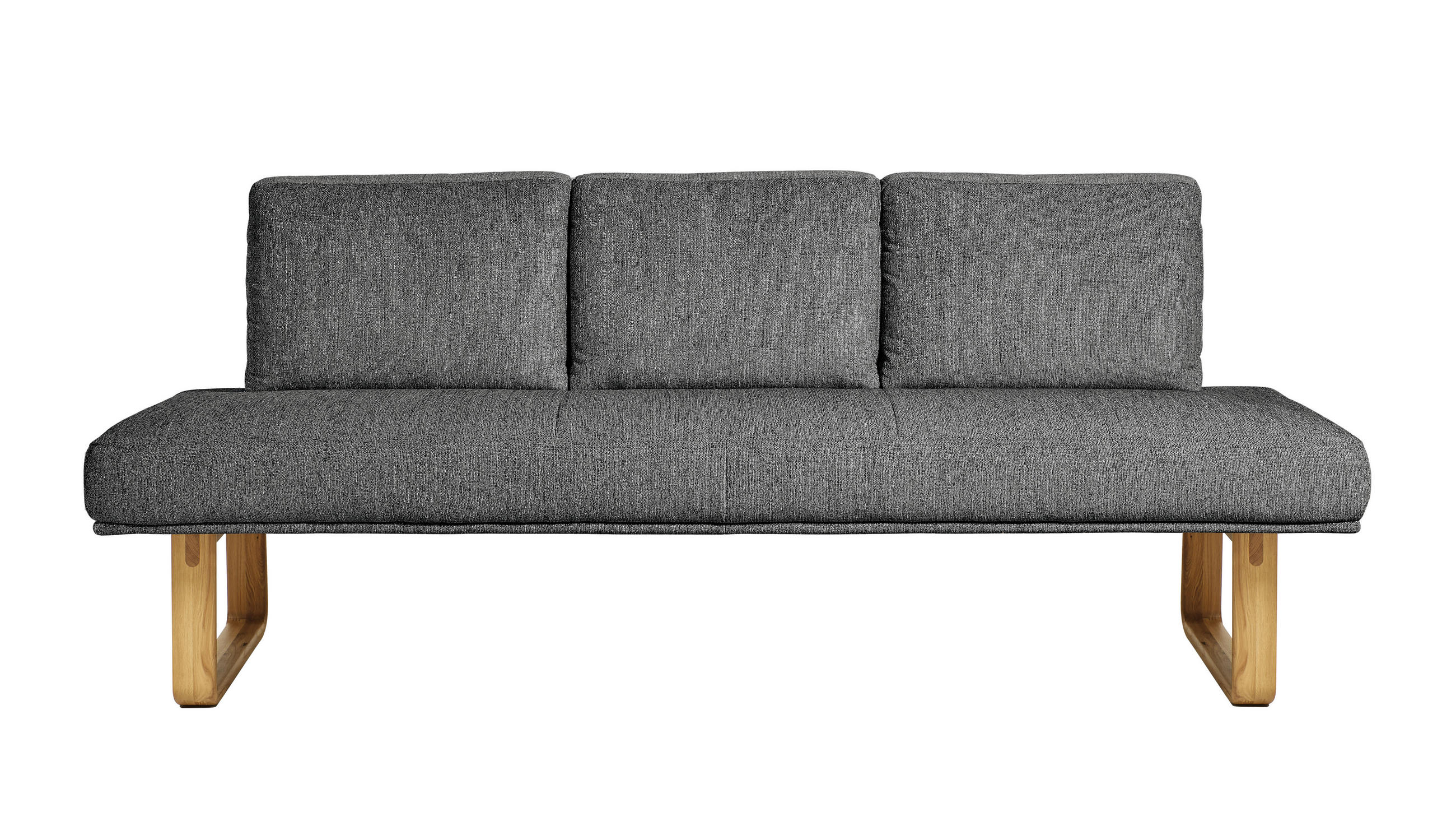 SITZBANK 209/92/78 cm  in Grau  - Eichefarben/Grau, Design, Holz/Textil (209/92/78cm) - Dieter Knoll