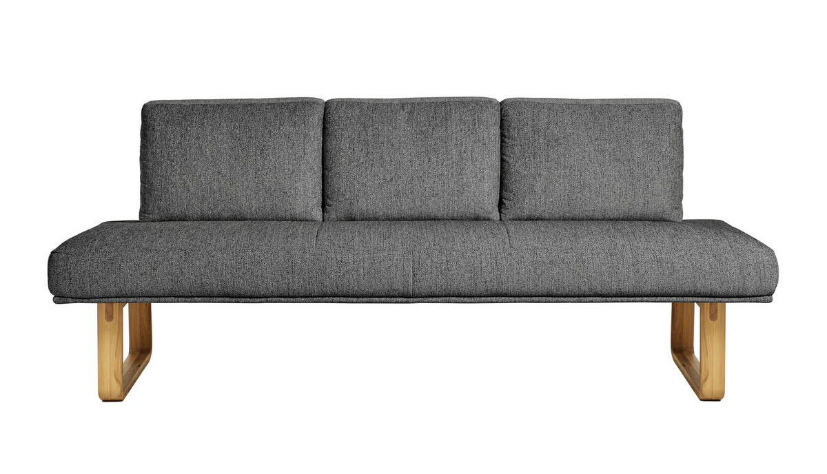 SITZBANK 209/92/78 cm  in Grau  - Eichefarben/Grau, Design, Holz/Textil (209/92/78cm) - Dieter Knoll