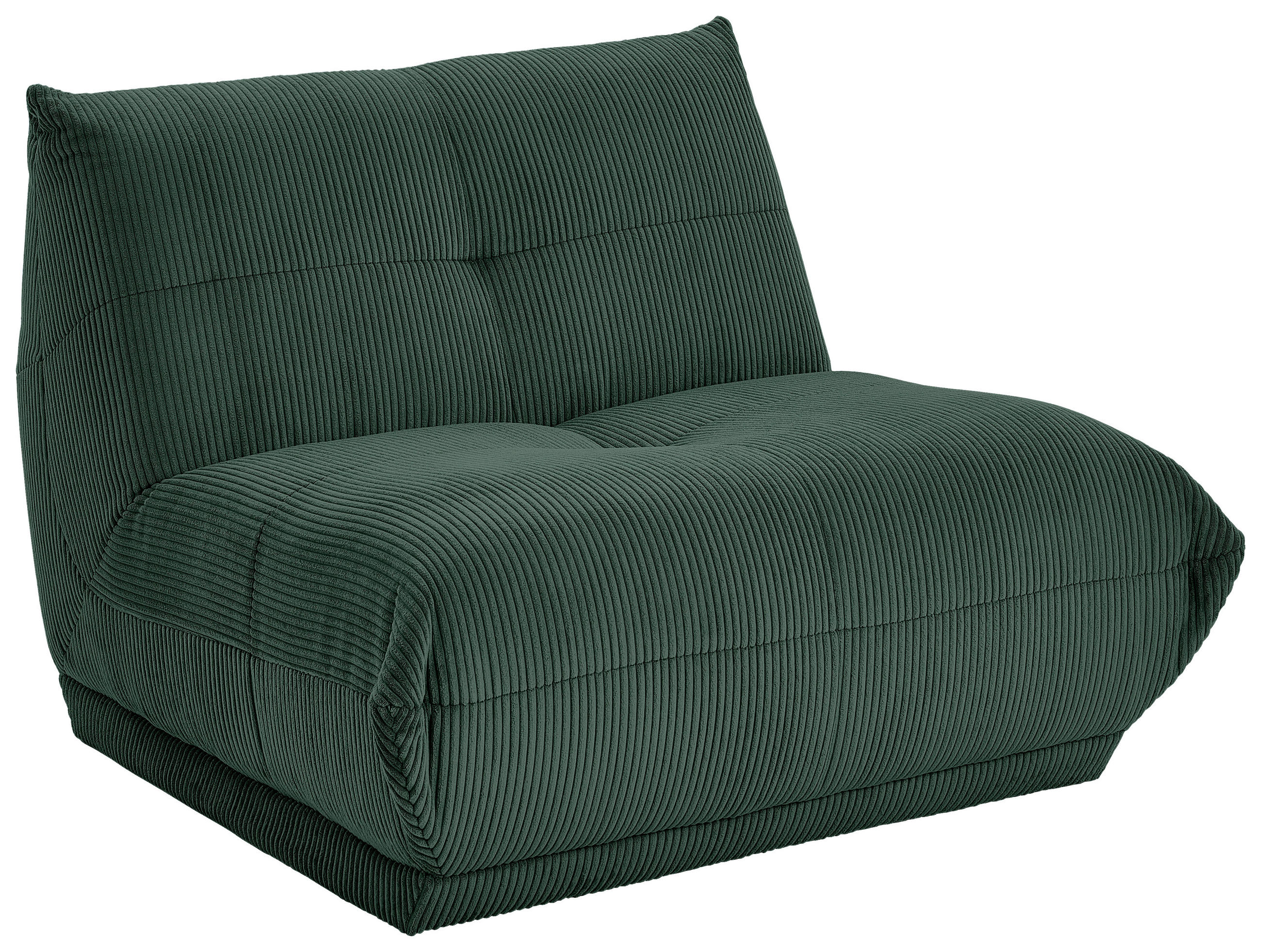 SOFAELEMENT Cord Dunkelgrün  - Dunkelgrün, Trend, Textil (105/80/112cm) - Livetastic