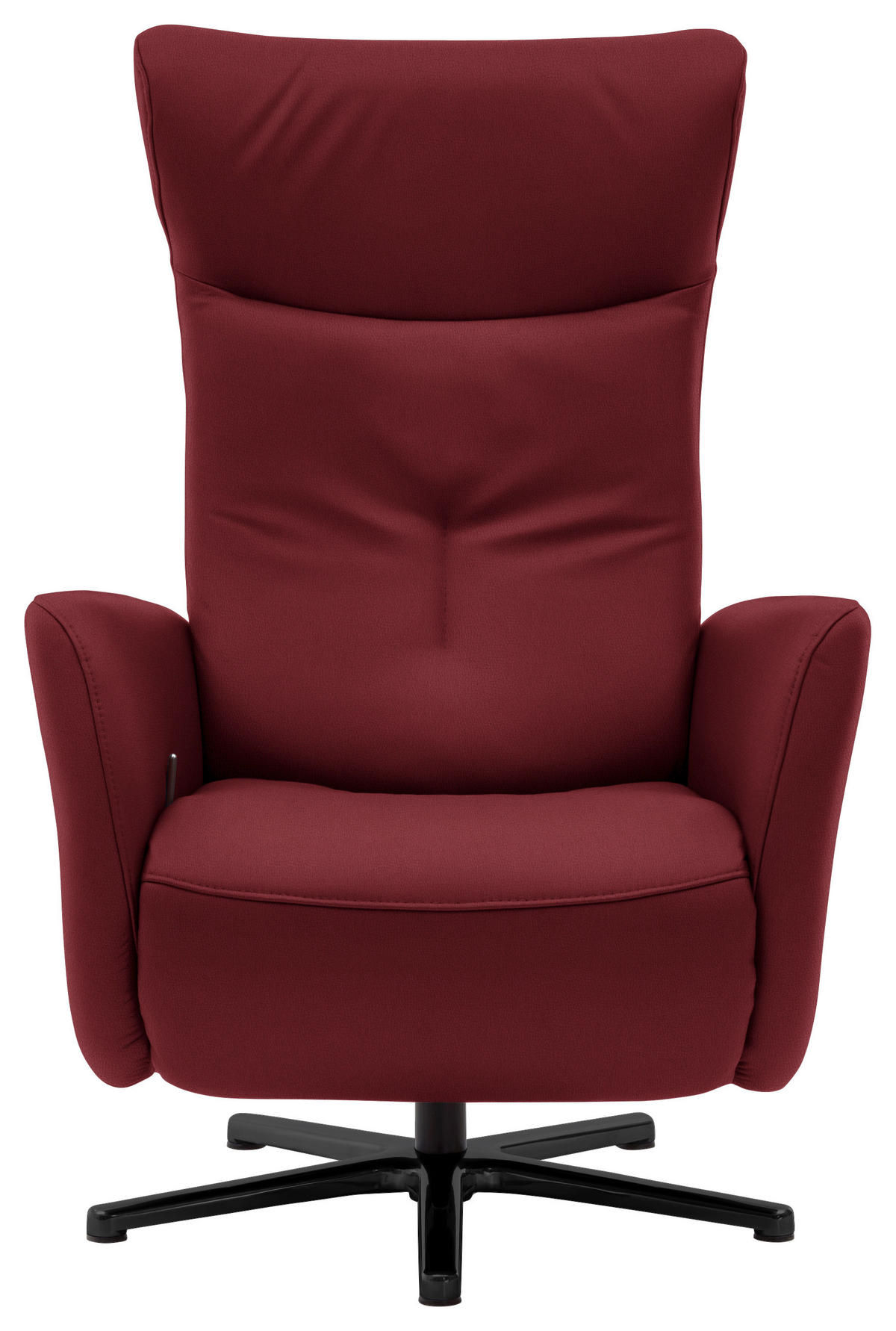 RELAXSESSEL in Leder Rot  - Rot/Schwarz, Design, Leder/Metall (76/112/83cm) - Beldomo Speed