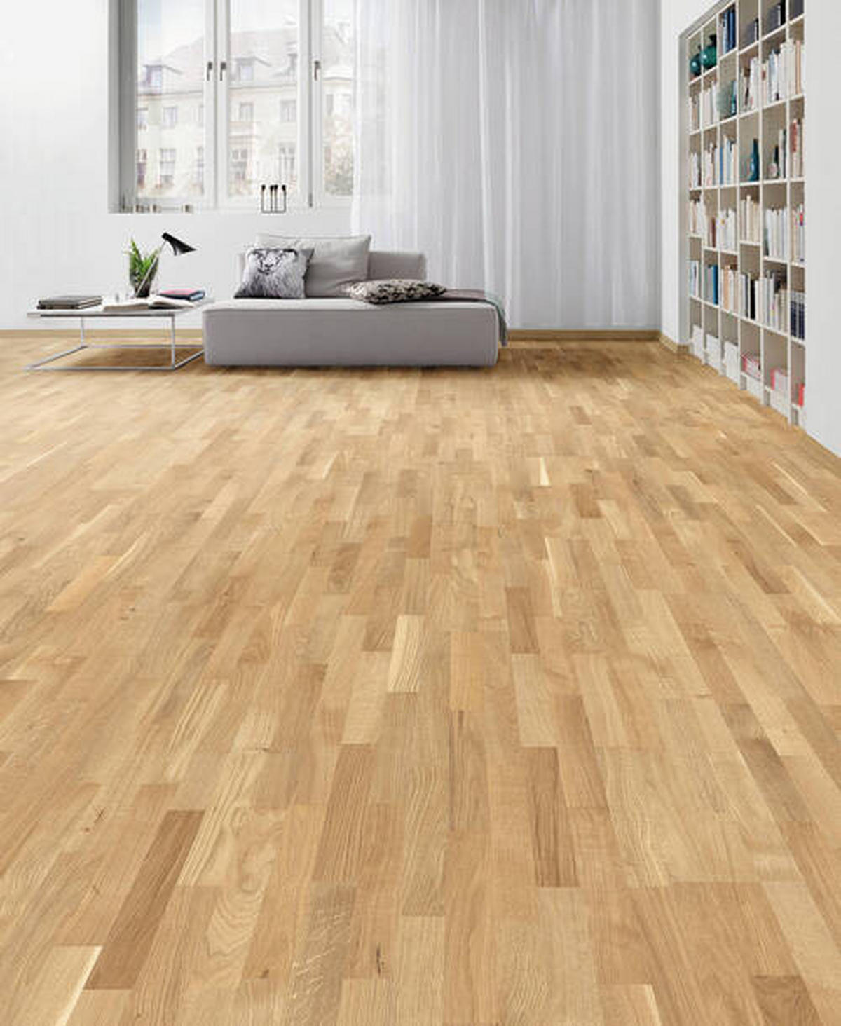 PARKETTBODEN Living by HARO PARKETT 2500 SB  per  m² - Eichefarben, Basics, Holzwerkstoff (18/220cm) - Living by HARO
