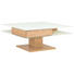 COUCHTISCH in Glas, Holzwerkstoff 90/90/35,5-71,5 cm - Eichefarben/Weiß, Design, Glas/Holzwerkstoff (90/90/35,5-71,5cm) - Voglauer COUCHTISCH in Glas, Holzwerkstoff 90/90/35,5-71,5 cm - Eichefarben/Weiß, Design, Glas/Holzwerkstoff (90/90/35,5-71,5cm) - Voglauer