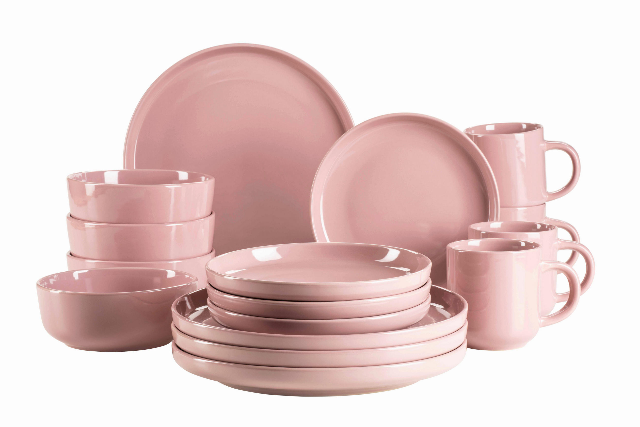 KOMBISERVICE Rosa 16-teilig Alenia  - Rosa, Basics, Keramik - Mäser