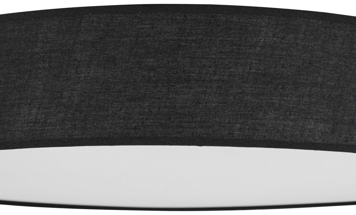 LED-DECKENLEUCHTE - Schwarz/Weiß, Trend, Kunststoff/Textil (60/11cm) - Novel