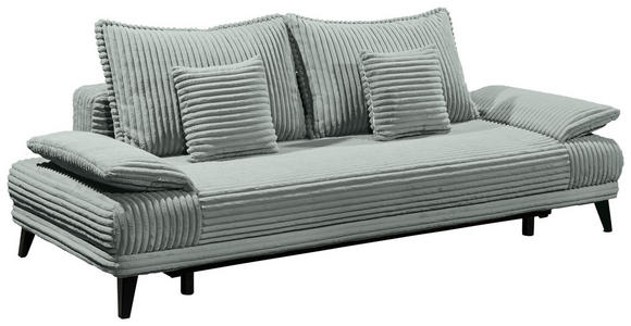 SCHLAFSOFA Cord Pastellgrün  - Pastellgrün/Schwarz, KONVENTIONELL, Kunststoff/Textil (246/90/105cm) - Carryhome