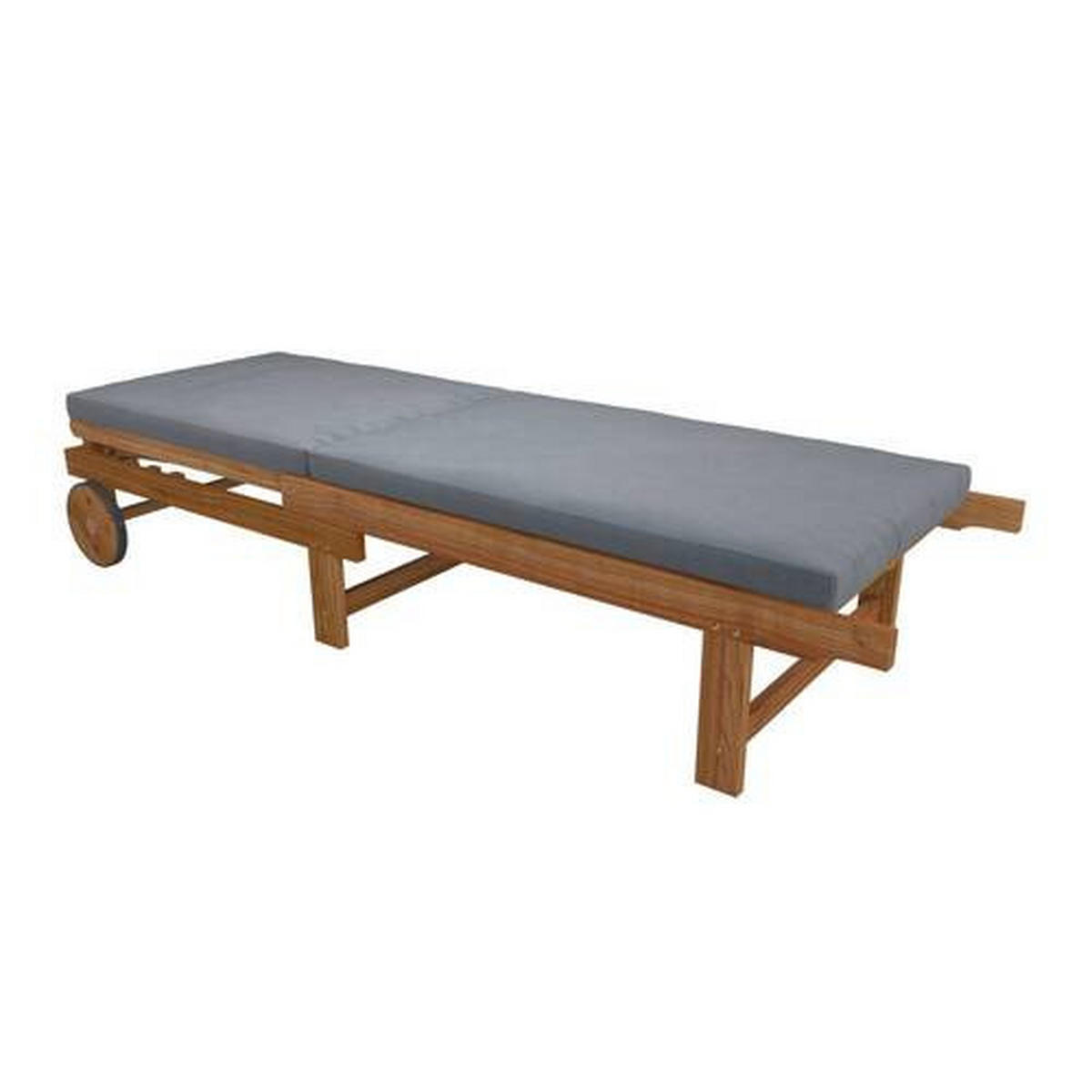 ZAHRADNÍ LEHÁTKO dřevo, textil - šedá/barvy akácie, Basics, dřevo/textil (186/32/70cm) - Ambia Garden