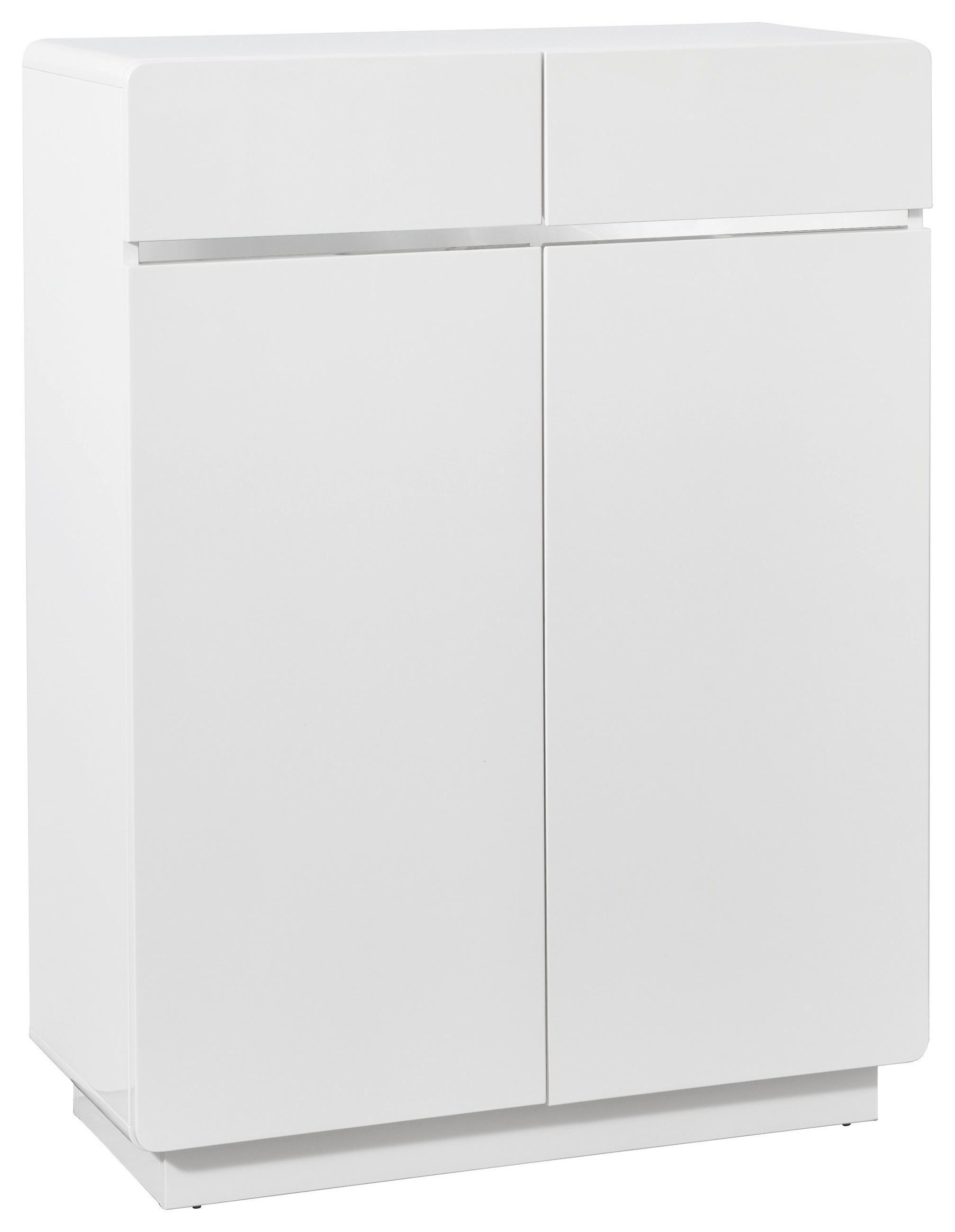 Xora BOTNÍK, bílá, barvy nerez oceli, 80/104,5/34,5 cm