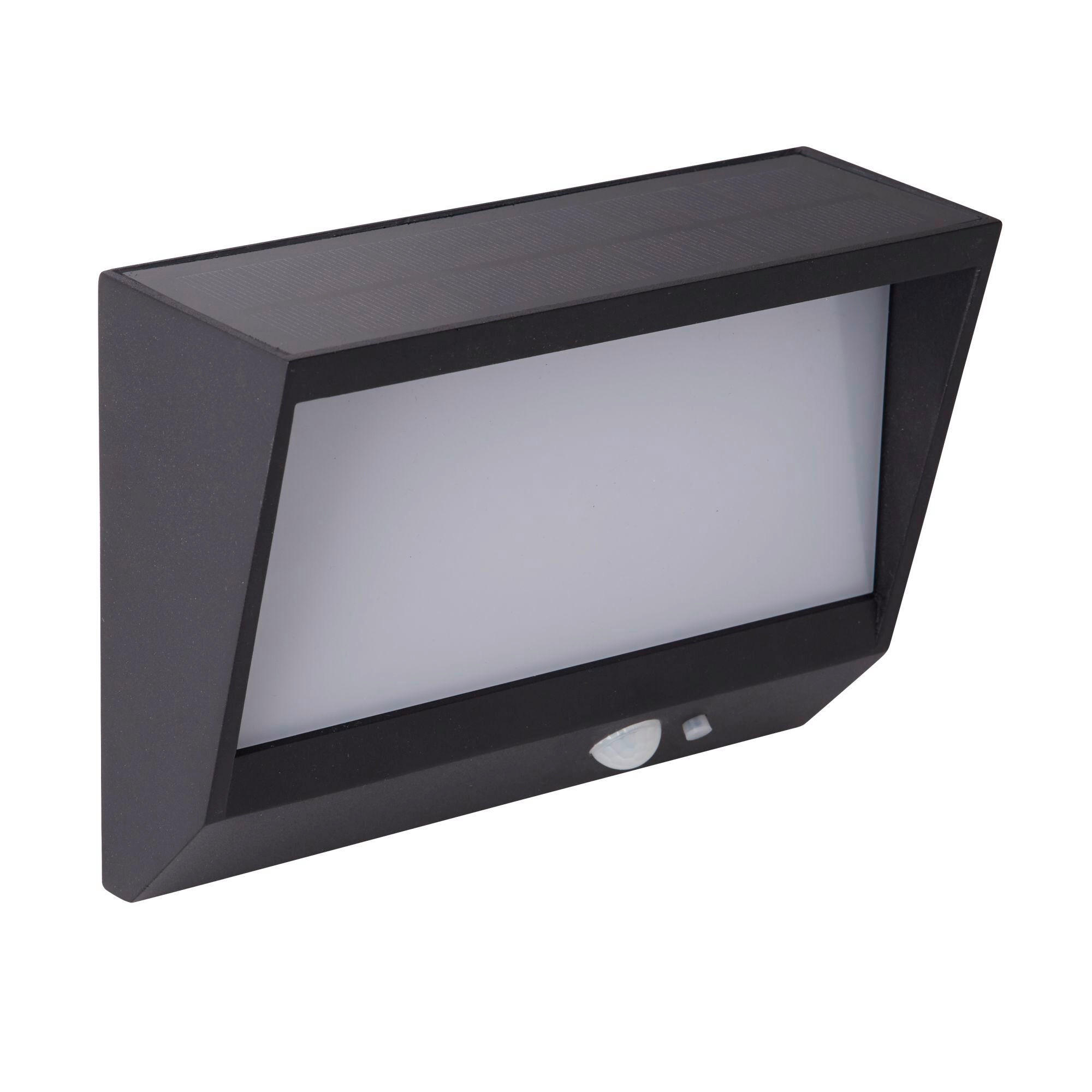 SVJETILJKA SOLARNA Solar  - bijela/crna, Design, metal (18,8/14/14cm)