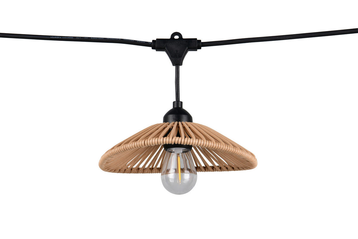 LICHTERKETTE 650 cm  - Schwarz/Braun, Design, Kunststoff (650cm)