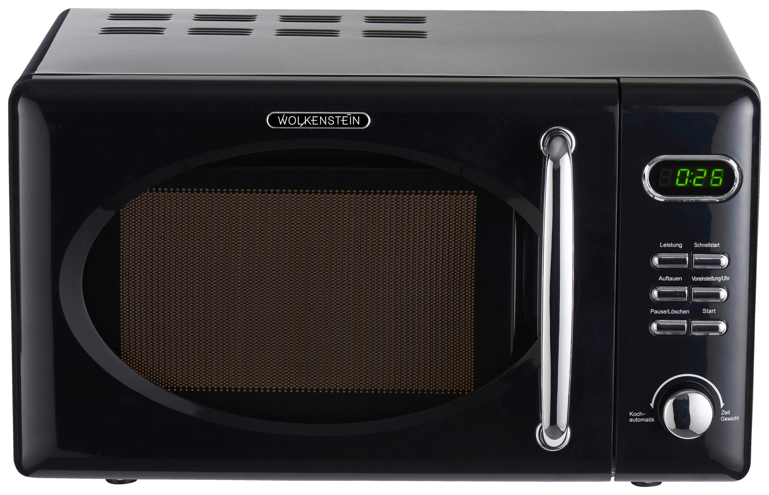 MIKROWELLE WMW720 B SCHWARZ  - Schwarz, Basics, Metall (46/26/37cm) - Wolkenstein
