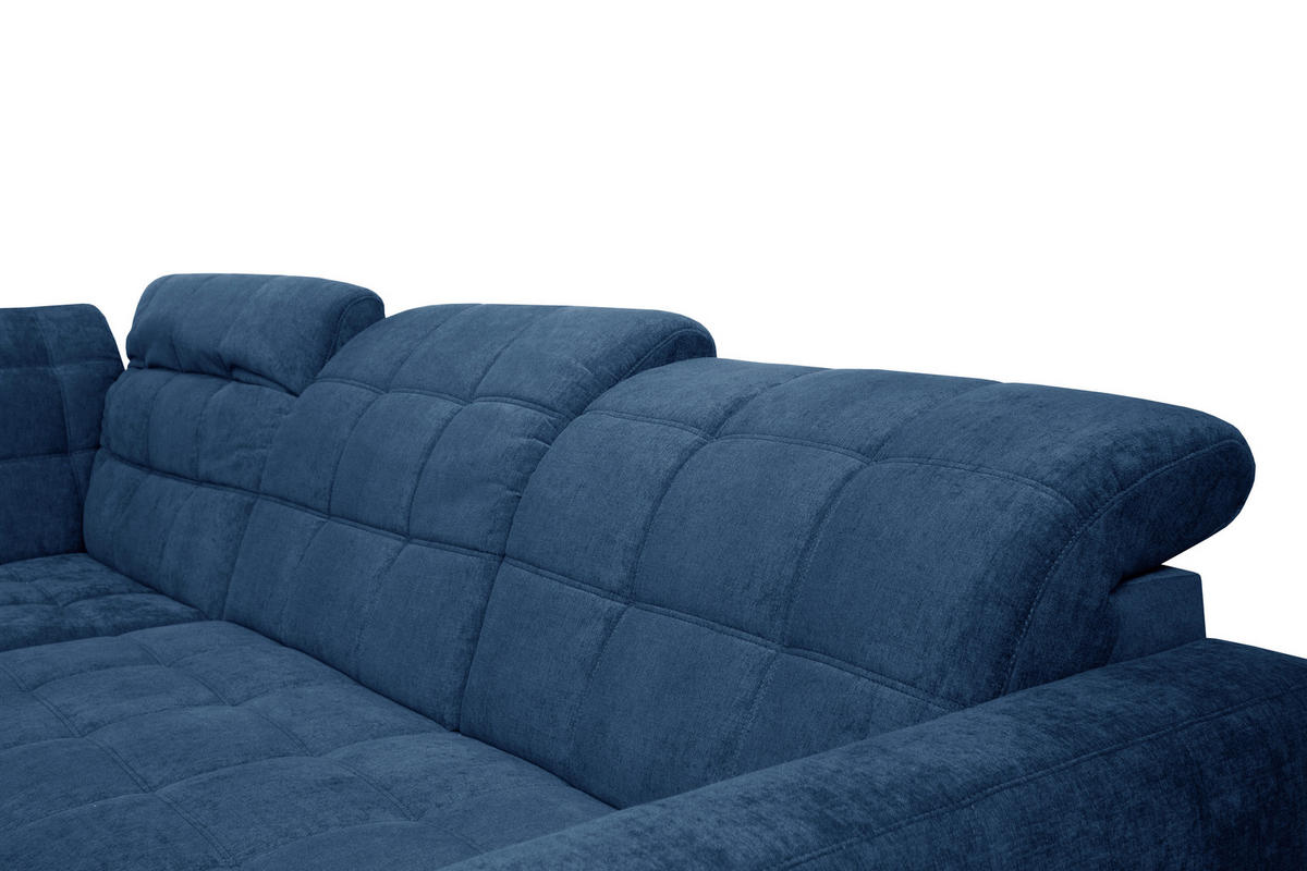 ROHOVÁ SEDACIA SÚPRAVA, textil, modrá - čierna/modrá, Design, drevo/textil (216/297cm) - Xora