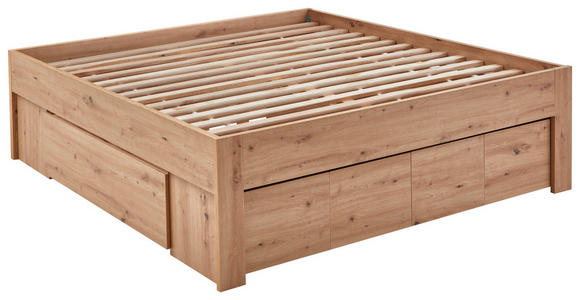 STAURAUMBETT 180/200 cm in Eiche Artisan - Eiche Artisan, KONVENTIONELL, Holzwerkstoff (180/200cm) - Carryhome