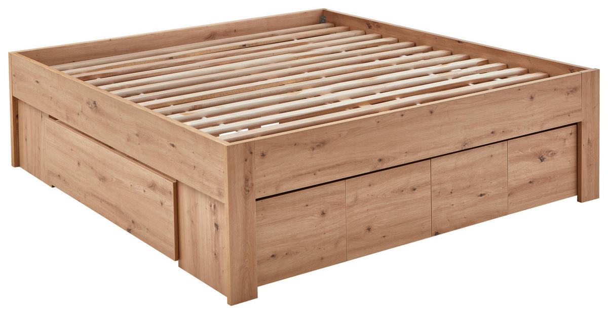 STAURAUMBETT 180/200 cm  in Eiche Artisan  - Eiche Artisan, KONVENTIONELL, Holzwerkstoff (180/200cm) - Boxxx