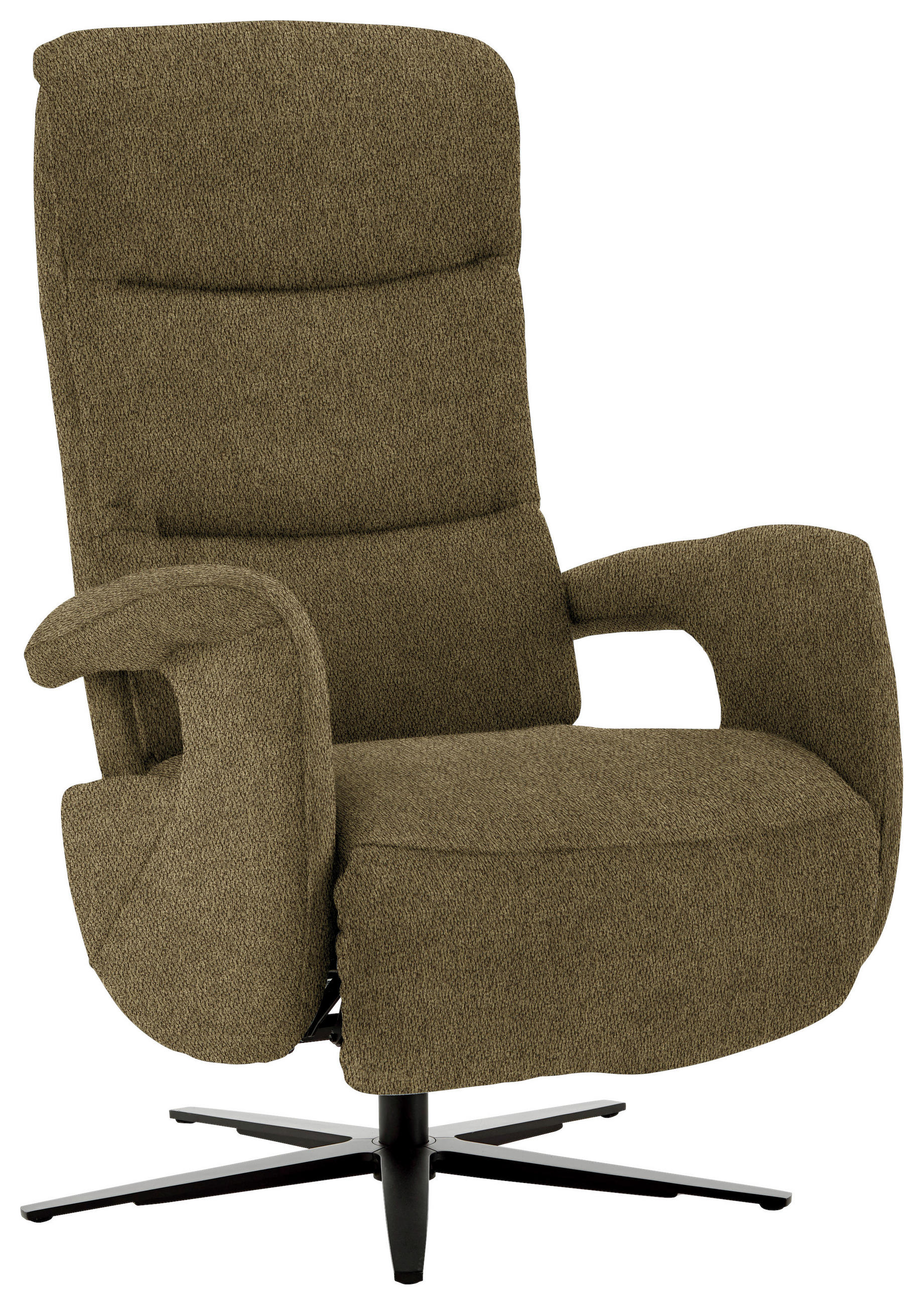 RELAXSESSEL in Textil Grün  - Schwarz/Grün, Design, Textil/Metall (71/112/83cm) - Beldomo Style