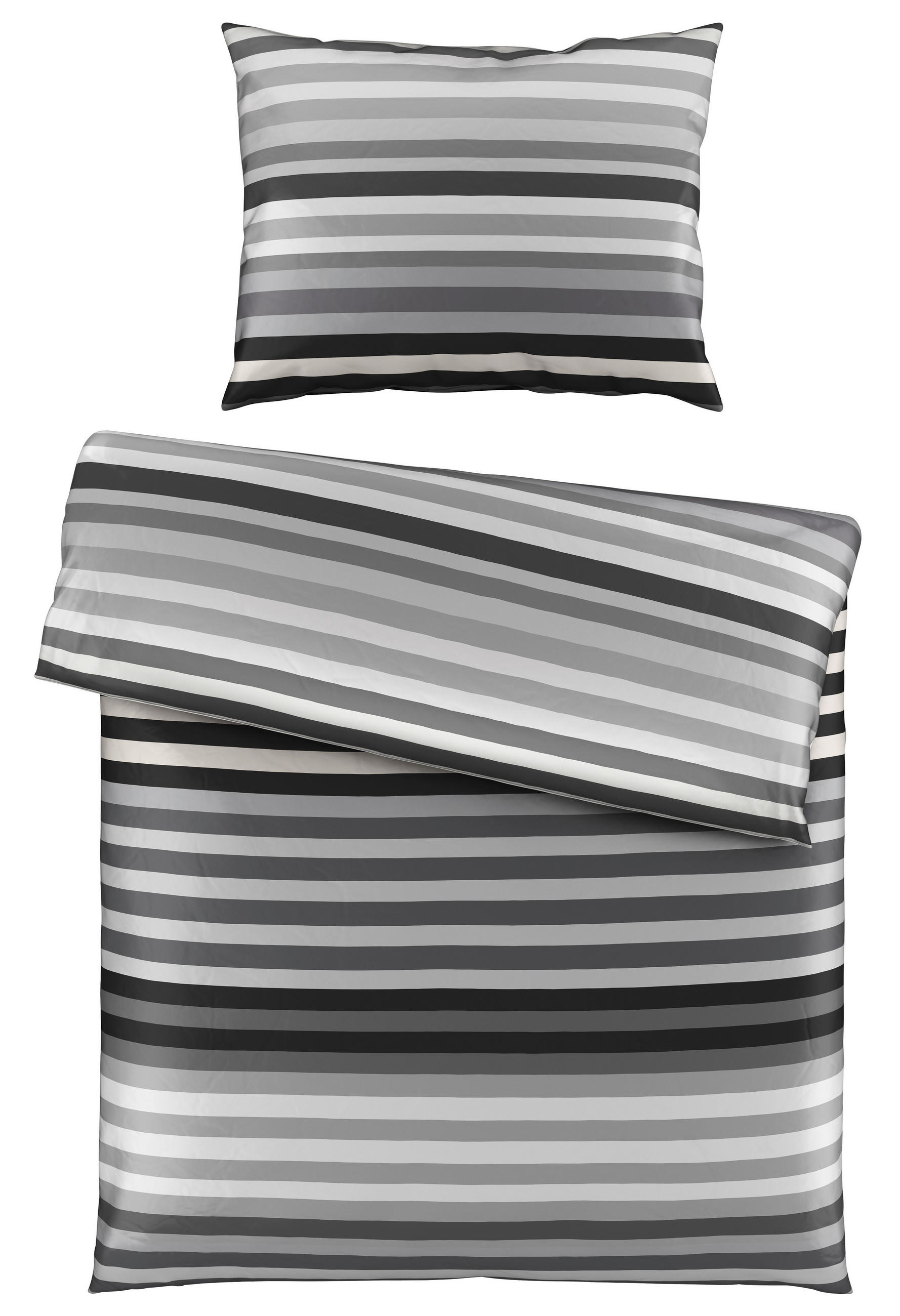 POSTEĽNÁ BIELIZEŇ, satén, antracitová, 140/200 cm - antracitová, Basics, textil (140/200cm) - Novel
