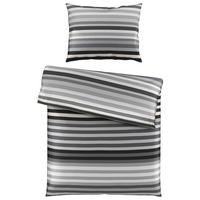 POSTEĽNÁ BIELIZEŇ, satén, antracitová, 140/200 cm - antracitová, Basics, textil (140/200cm) - Novel