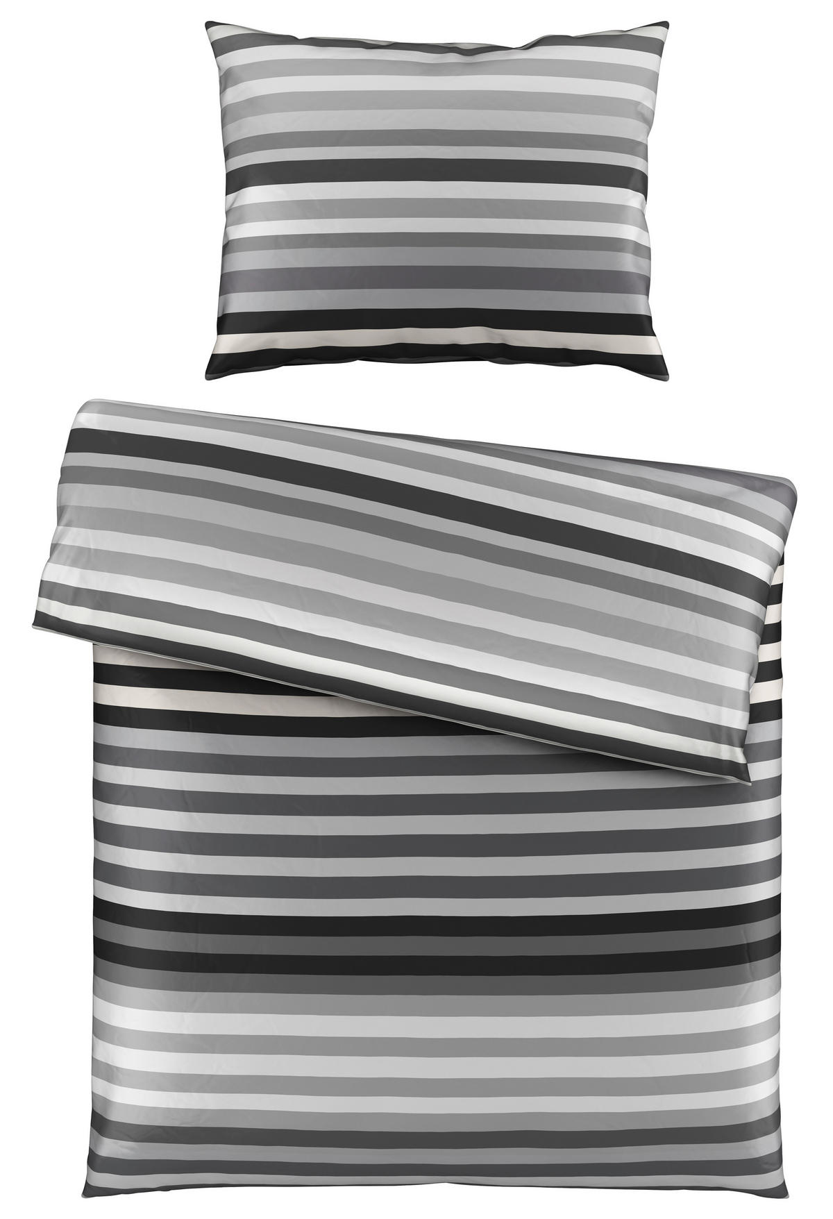 POSTEĽNÁ BIELIZEŇ, satén, antracitová, 140/200 cm - antracitová, Basics, textil (140/200cm) - Novel