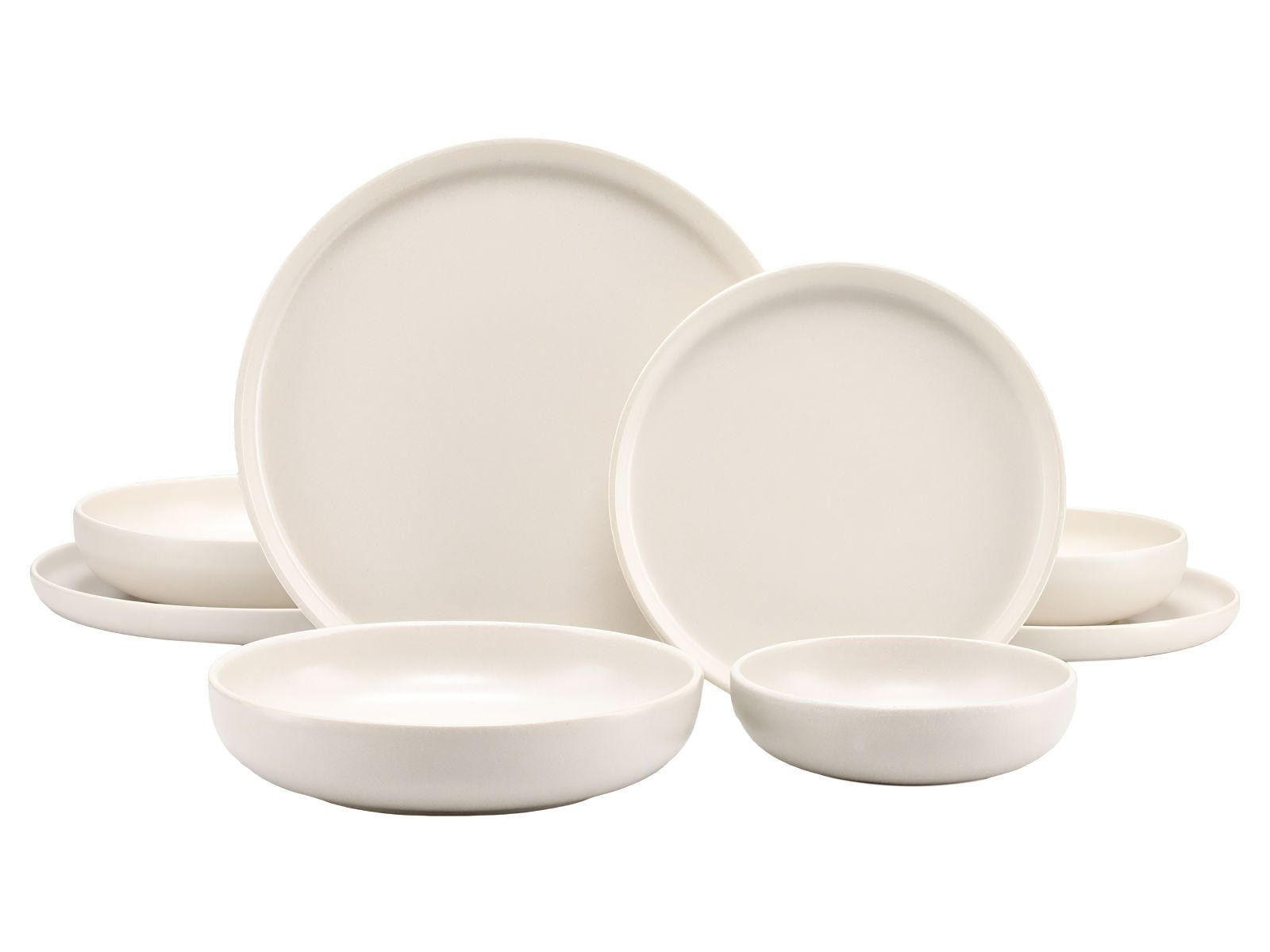 TAFELSERVICE Uno offwhite 8-teilig  - Creme, Basics, Keramik - Creatable