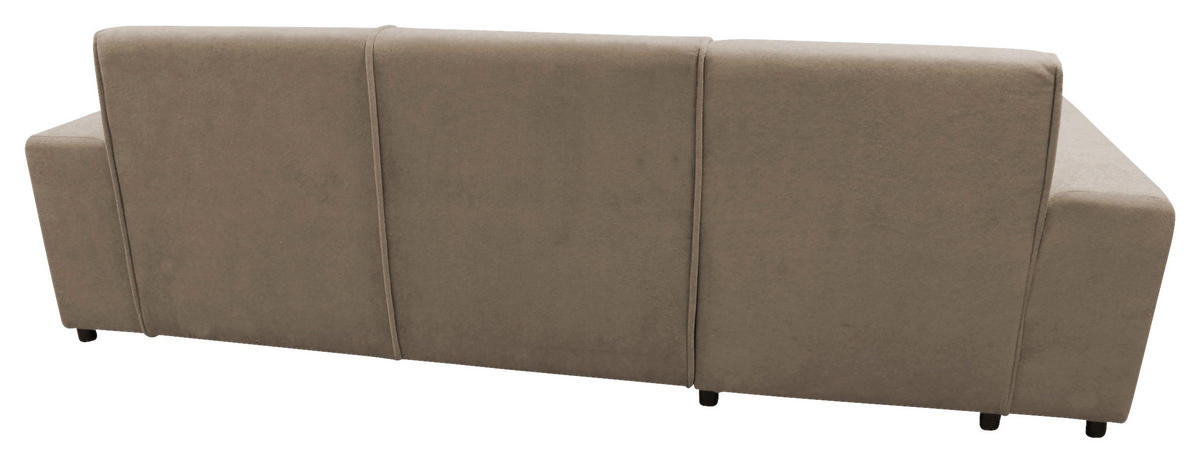 ECKSOFA in Struktur, Bouclé Taupe  - Taupe/Schwarz, Design, Kunststoff/Textil (175/270cm) - MID.YOU