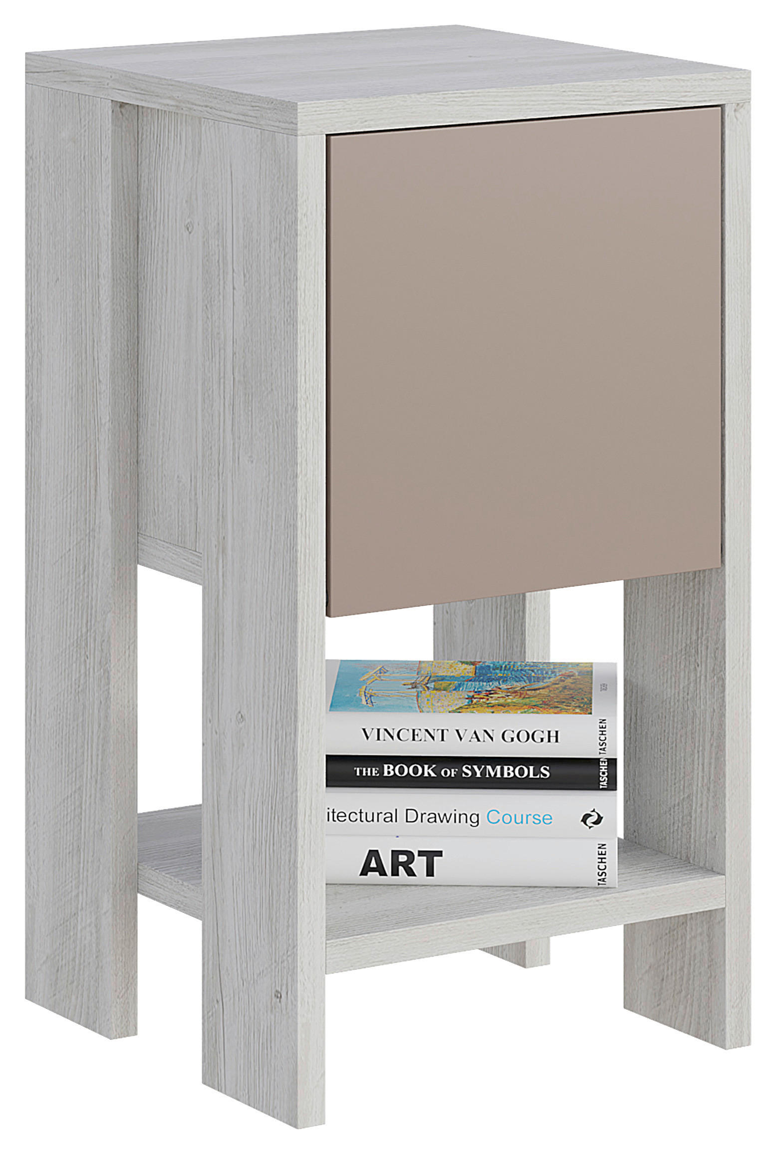 Livetastic Nachttisch Beige 30x55x30 cm