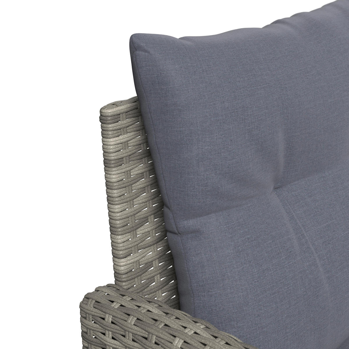 GARTENBANK 120/76/67 cm  in Grau, Dunkelgrau  - Dunkelgrau/Schwarz, MODERN, Kunststoff/Textil (120/76/67cm) - Ambia Garden