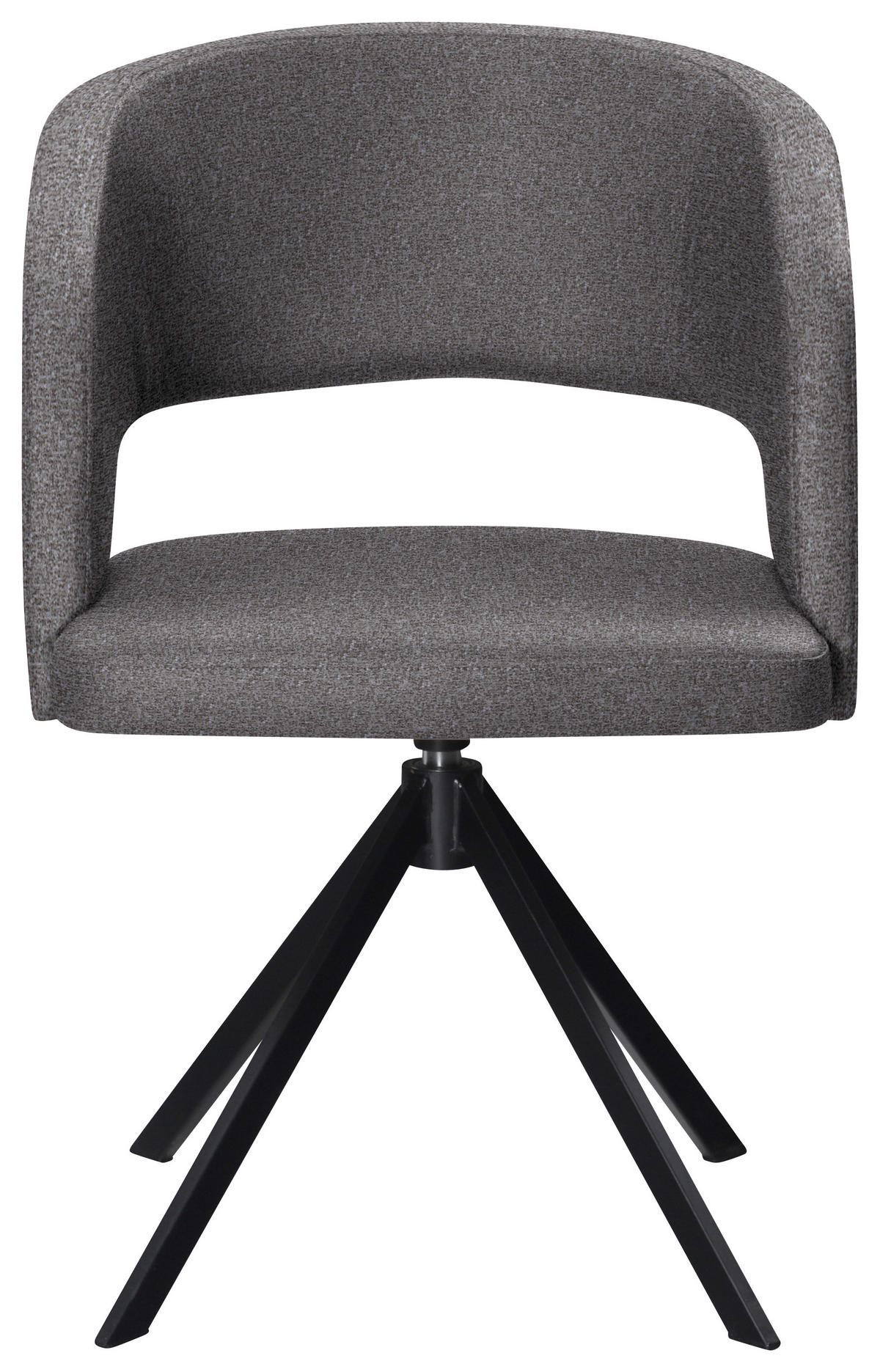 ARMLEHNSTUHL  in Stahl Samt  - Schwarz/Grau, Konventionell, Textil/Metall (56/84/59cm) - Moderano