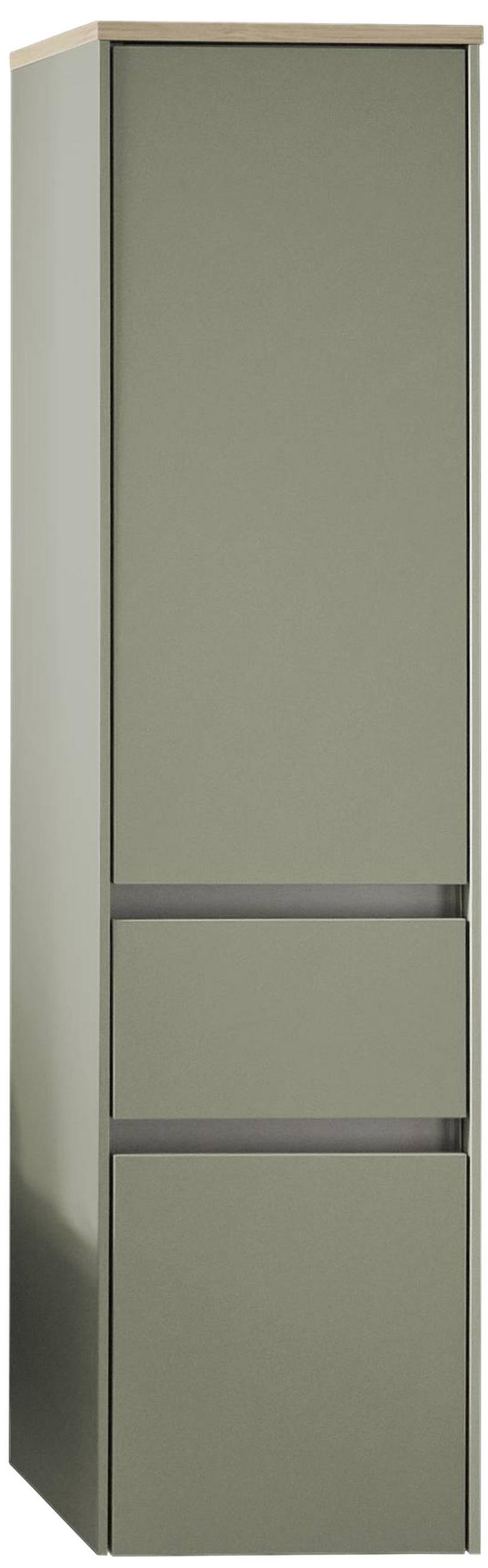 MIDISCHRANK 32/126/37 cm  - Olivgrün, MODERN, Glas/Holzwerkstoff (32/126/37cm) - Celina Home