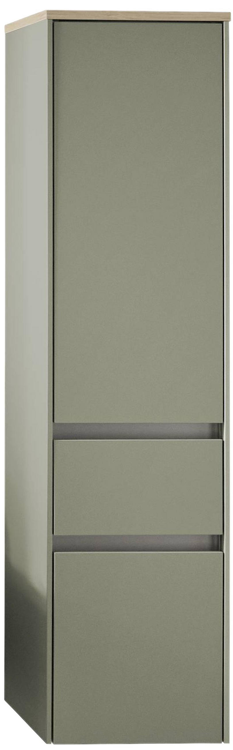 MIDISCHRANK 32/126/37 cm  - Olivgrün, MODERN, Glas/Holzwerkstoff (32/126/37cm) - Celina Home