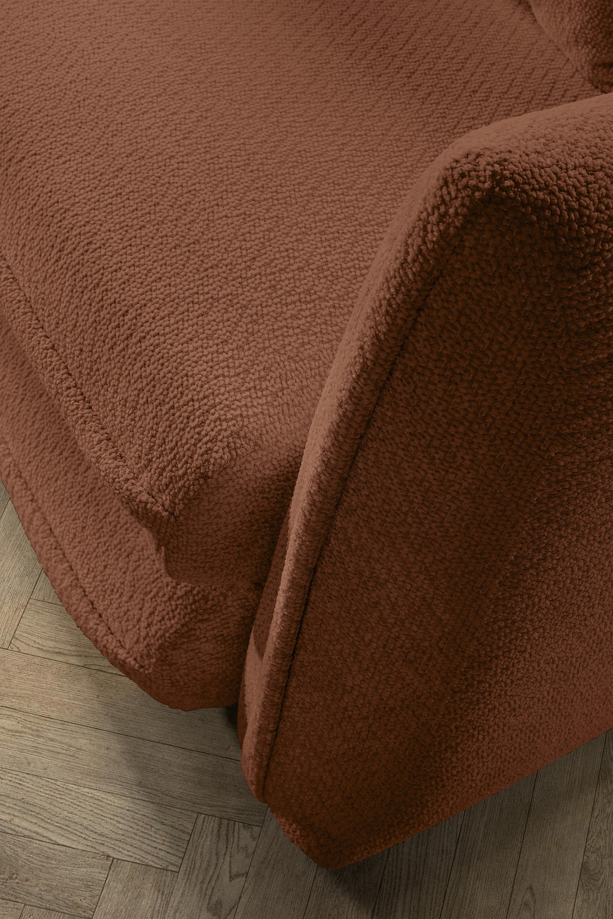 SCHLAFSOFA  mit Liegefunktion, Rücken echt Struktur Rostfarben  - Rostfarben/Schwarz, KONVENTIONELL, Kunststoff/Textil (237/94/117cm) - Carryhome