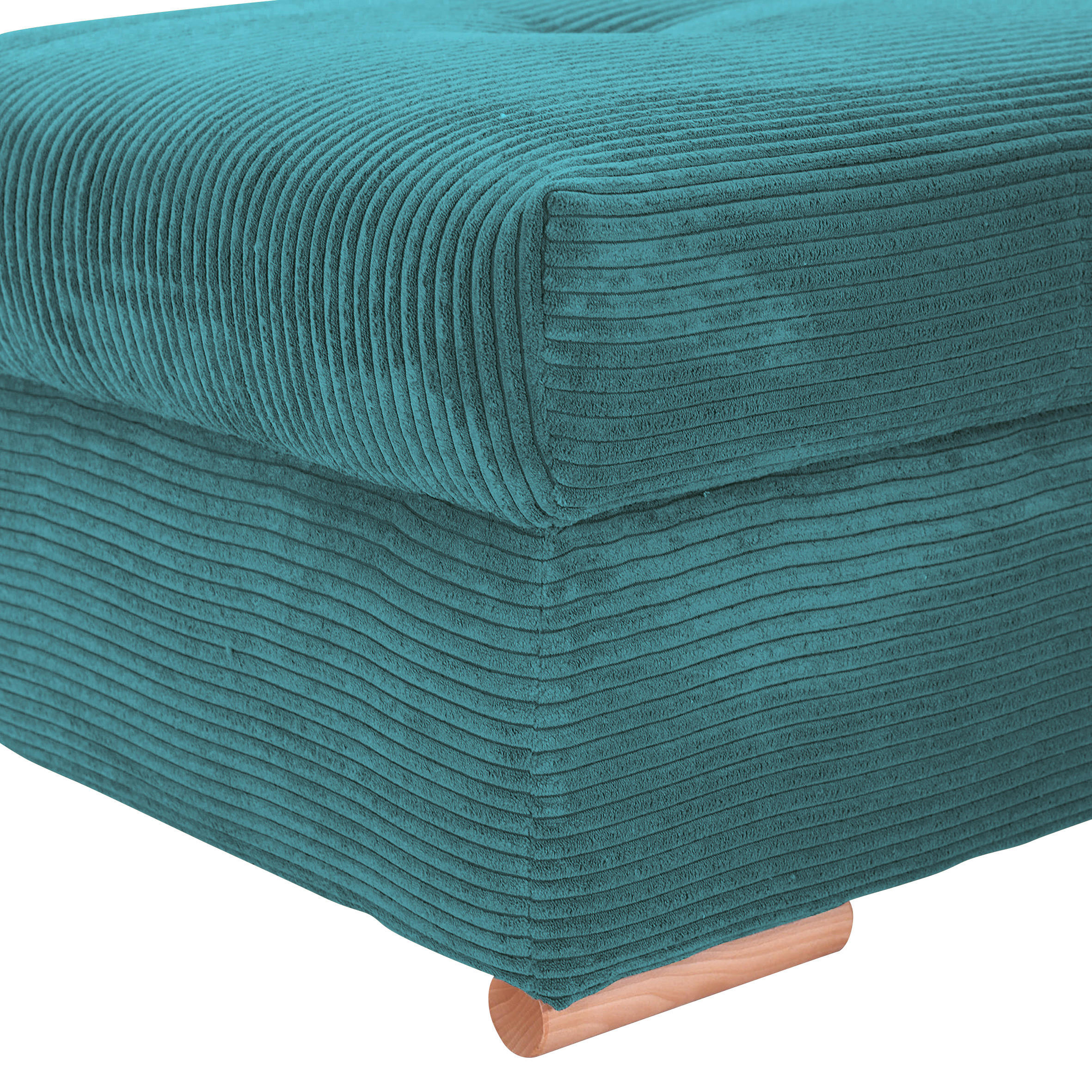 Thumbnail - Carryhome Hockerbank, Petrol, Textil, Buche, massiv, 1-Sitzer, 103x45x71 cm, Esszimmer, Bänke, Sitzbänke