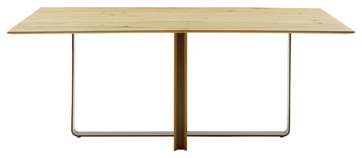 ESSTISCH Eiche massiv rechteckig Eichefarben  - Eichefarben/Bronzefarben, Design, Holz/Metall (200/100/75,2cm) - Musterring