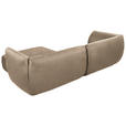 ECKSOFA in Lederlook Beige  - Beige/Schwarz, KONVENTIONELL, Kunststoff/Textil (278/175cm) - Carryhome