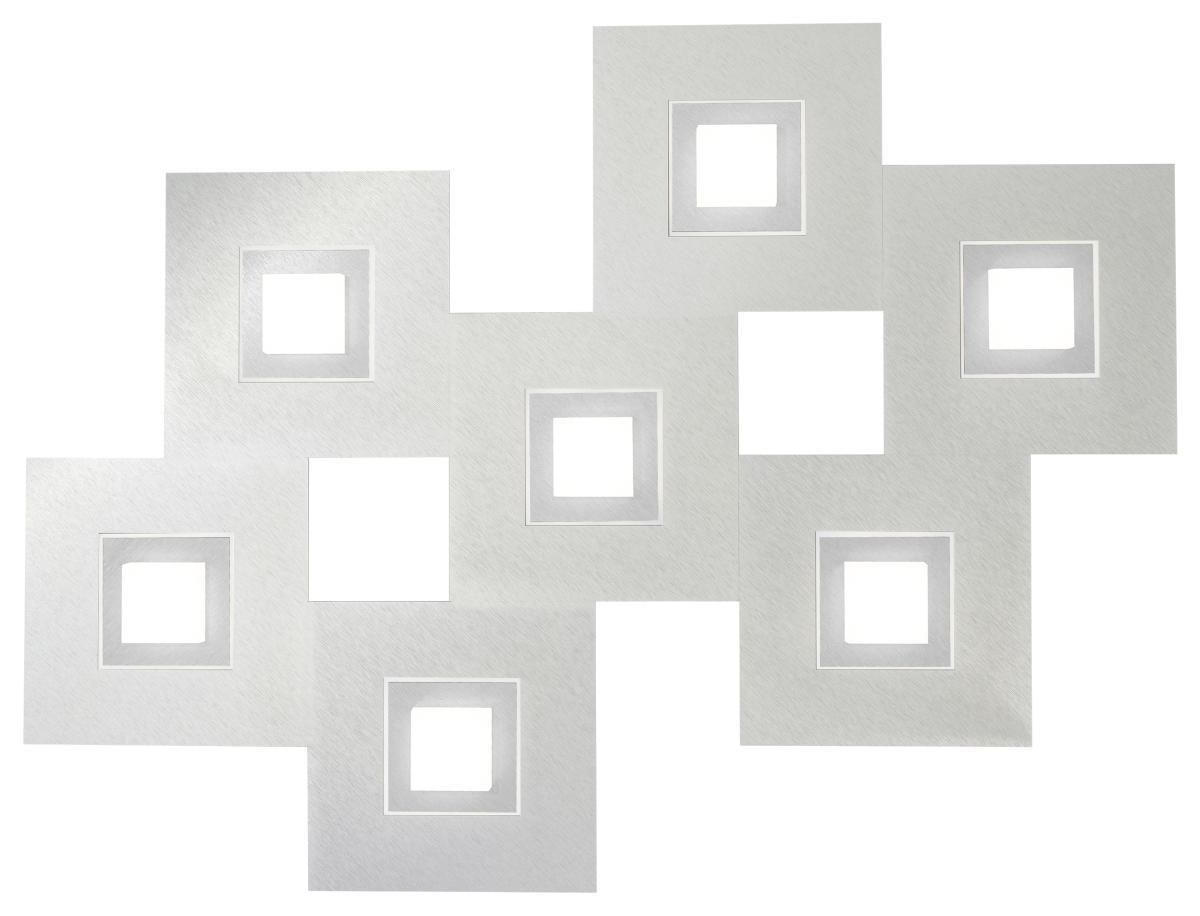 LED-DECKENLEUCHTE Karre  - Titanfarben/Goldfarben, Design, Metall (80/60/5,3cm) - Grossmann