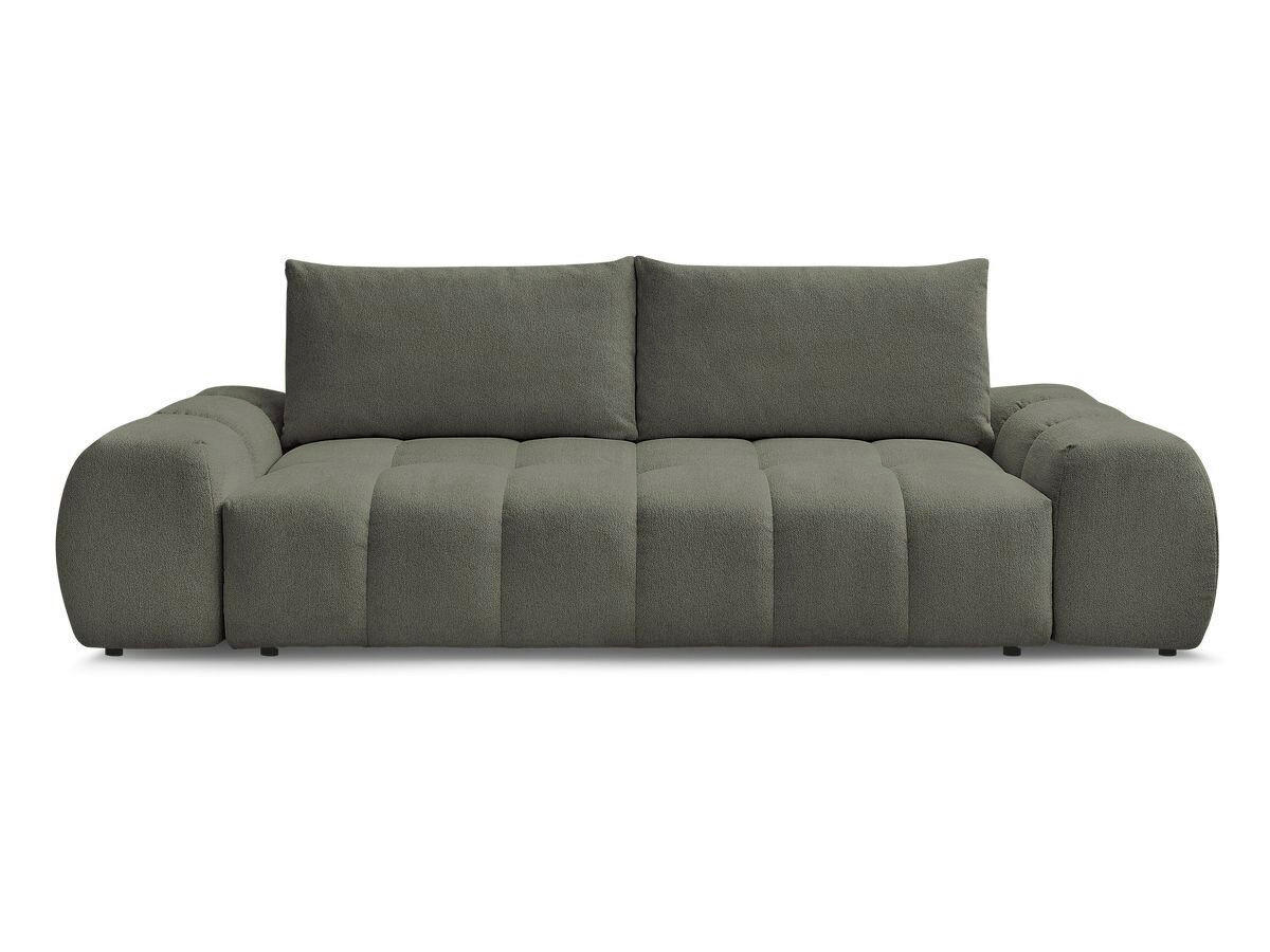 SCHLAFSOFA Flachgewebe Grün  - Schwarz/Grün, MODERN, Kunststoff/Textil (278/115/90cm)