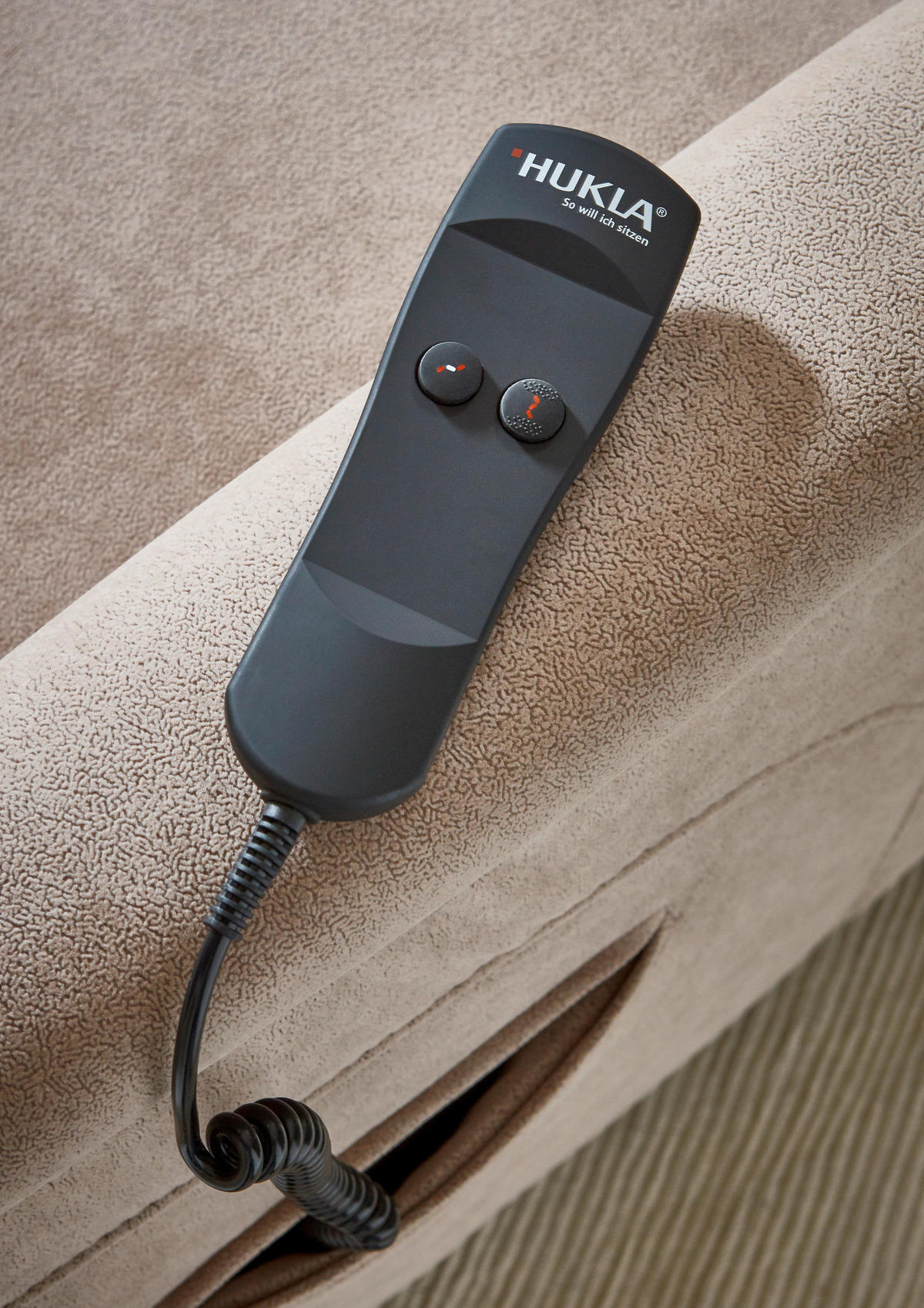 FERNSEHSESSEL in Mikrofaser Beige  - Beige/Schwarz, KONVENTIONELL, Kunststoff/Textil (70/105/88cm) - Valdera