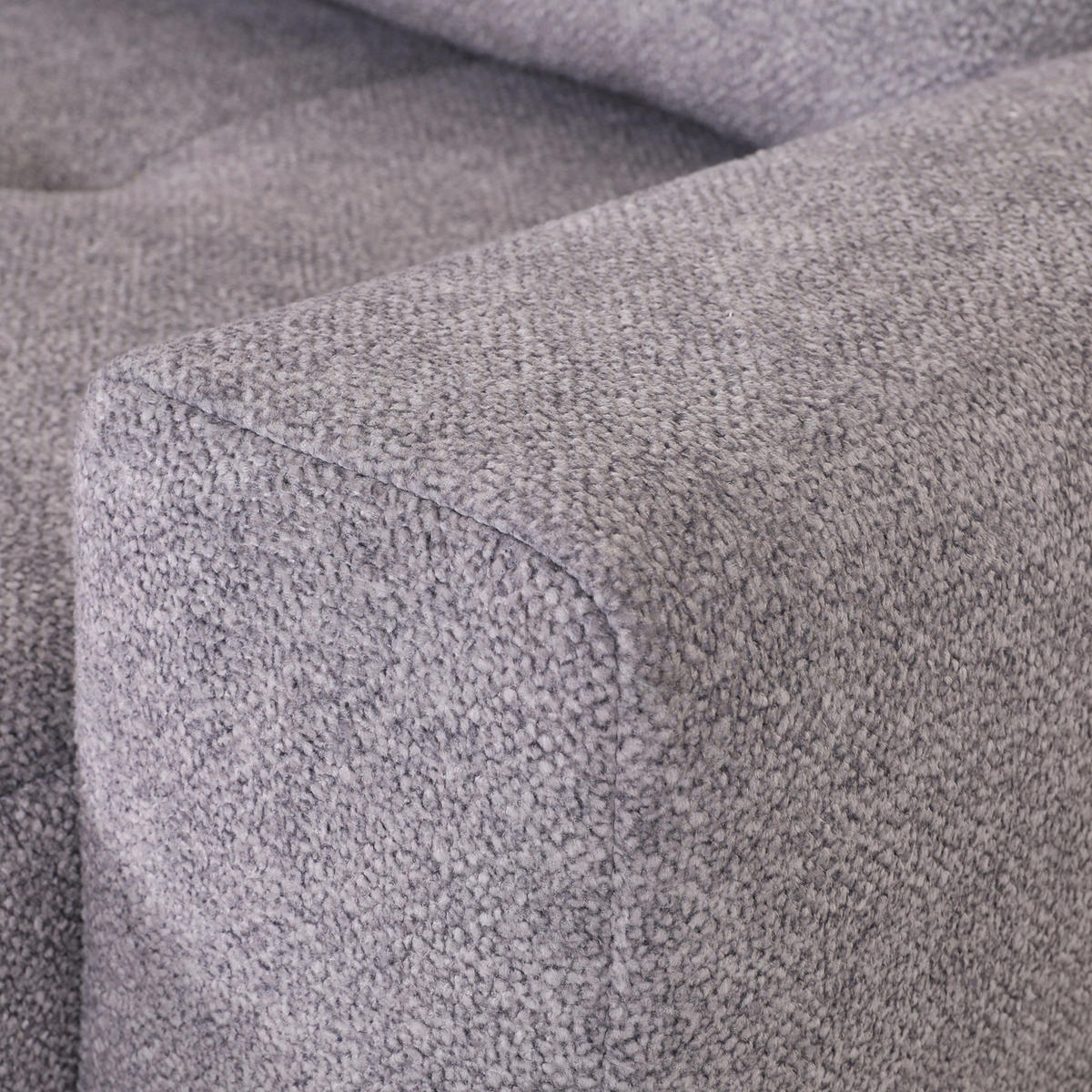 ECKSOFA in Velours Grau  - Schwarz/Grau, Konventionell, Kunststoff/Textil (247/156cm) - Carryhome