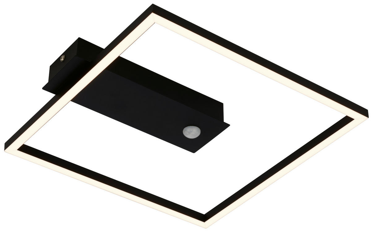 LED PLAFONJERA - crna, Dizajnerski, metal/plastika (32/30/5cm)