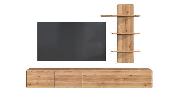 WOHNWAND 2-teilig  in Wildeiche  220/116/40 cm  - Wildeiche, KONVENTIONELL, Holz (220/116/40cm) - Linea Natura