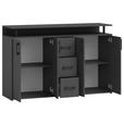 SIDEBOARD  in 139/90/34 cm  - Anthrazit/Schwarz, KONVENTIONELL, Holzwerkstoff/Kunststoff (139/90/34cm) - Carryhome