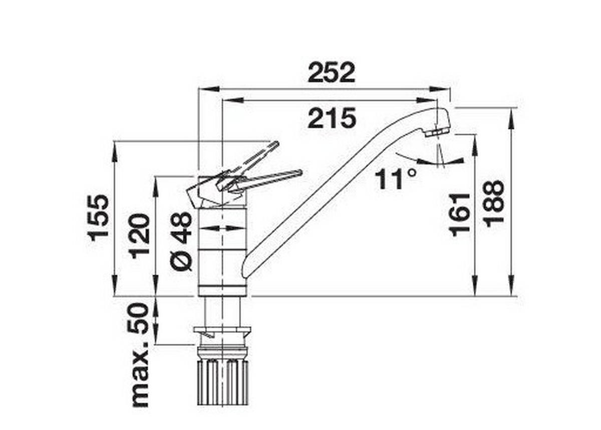 KÜCHENARMATUR 526404  - Chromfarben, Basics, Metall (4,8/18,5/25,2cm) - Blanco