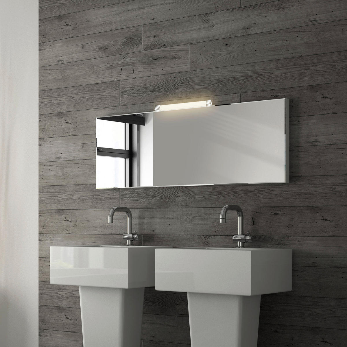 SVJETILJKA NADGRADNA  - boje kroma, Basics, plastika (34/3,8 - 6,7/2,8cm)