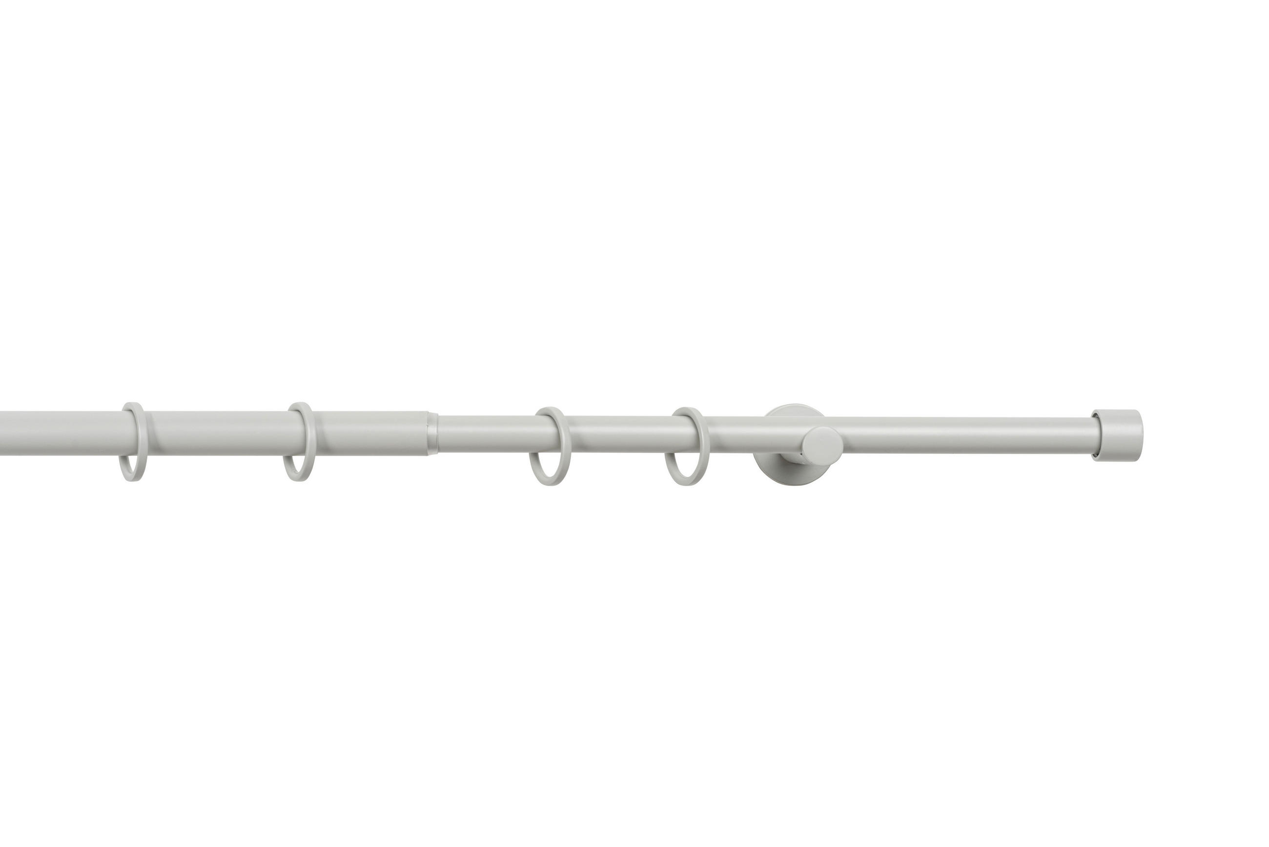 RUNDSTANGENGARNITUR   - Hellgrau, Basics, Metall (160-280cm) - Homeware