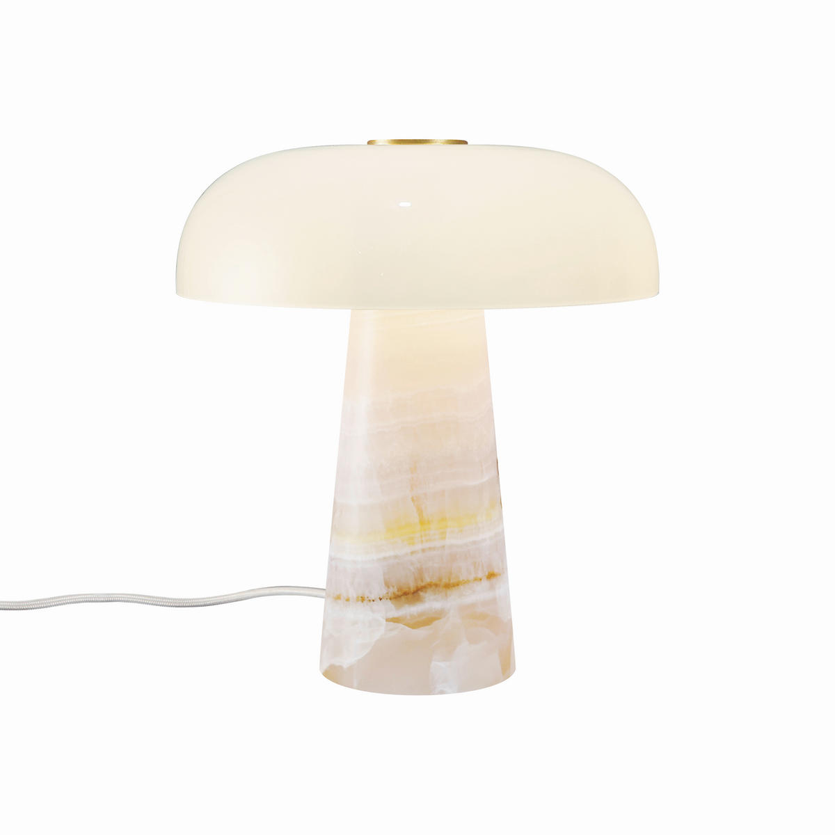 TISCHLEUCHTE 22,3/24,3 cm   - Hellrot/Weiß, Trend, Glas/Stein (22,3/24,3cm) - Nordlux