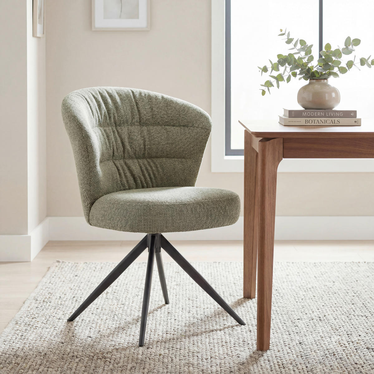 STUHL - Schwarz/Grün, Design, Textil/Metall (64/89/58cm) - Stylife