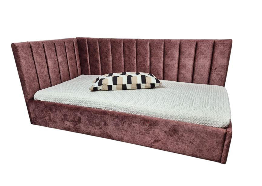 PAT TAPIȚAT  in roz închis  - roz închis, Modern, textil (210/105/90cm) - Hom`in