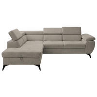 SOFFA i taupe  - svart/taupe, Design, metall/textil (200/75-90/256cm) - Carryhome